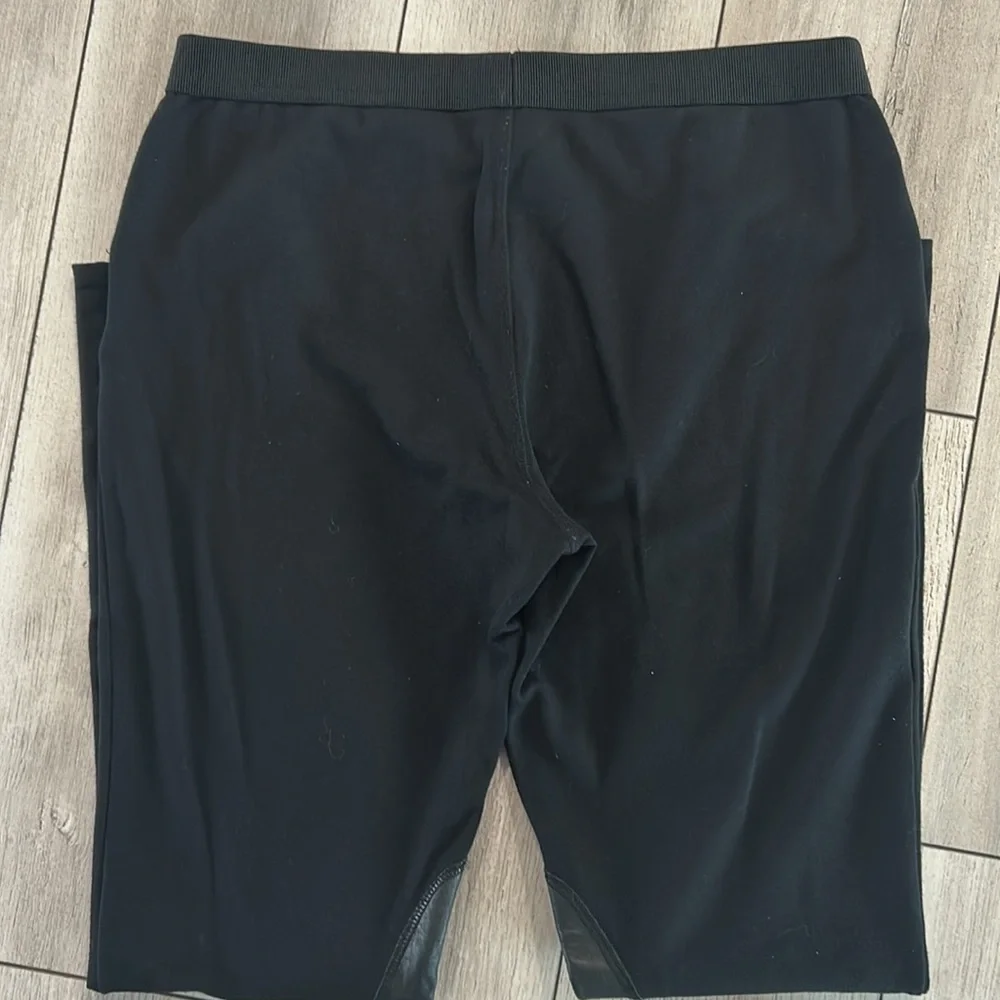 Tory Burch Black leather lined legging Riding Pants size small